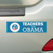 Leerkrachten voor Obama Bumpersticker (Op auto)
