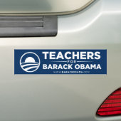 Leerkrachten voor Obama-Bumpersticker Bumpersticker (Op auto)