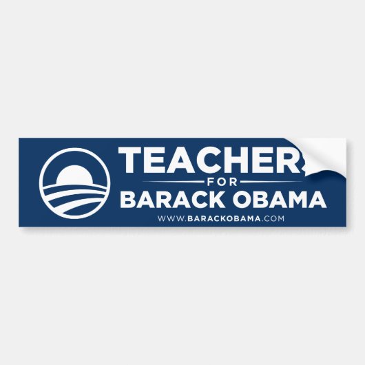 Leerkrachten voor Obama-Bumpersticker Bumpersticker (Voorkant)