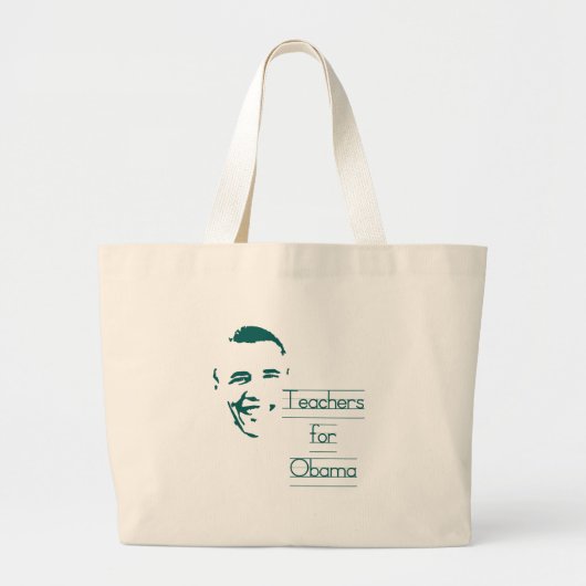 Leerkrachten voor Obama Grote Tote Bag (Voorkant)