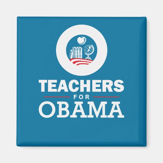 Leerkrachten voor Obama Magneet (Voorkant)