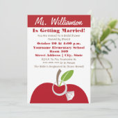 Leerkrachten Vrijgezellenfeest uitnodigen - Rood A Kaart (Staand voorkant)
