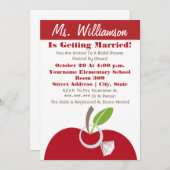 Leerkrachten Vrijgezellenfeest uitnodigen - Rood A Kaart (Voorkant / Achterkant)