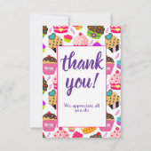 Leerkrachten waarderen hoe snoepkoek bedankkaart (Achterkant)