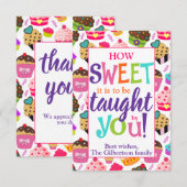 Leerkrachten waarderen hoe snoepkoek bedankkaart (Voorkant / Achterkant)