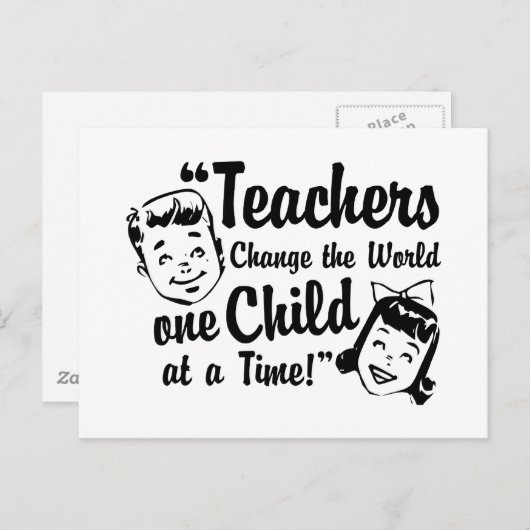 Leerkrachten Wereld Briefkaart wijzigen (Voorkant / Achterkant)