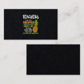 Leerkrachten zijn als ananassen. visitekaartje (Voorkant / Achterkant)