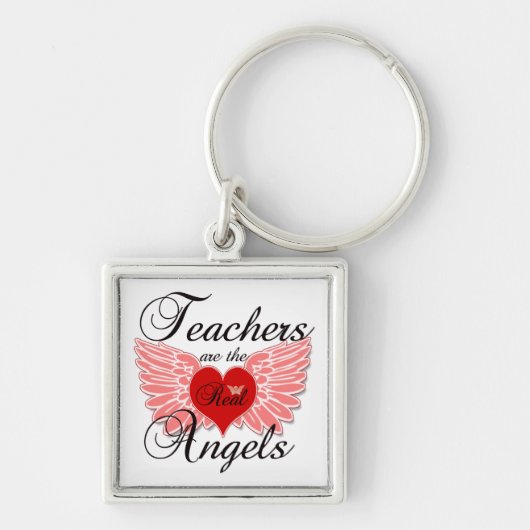 Leerkrachten zijn de echte engelen sleutelhanger (Voorkant)