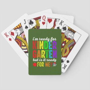Leerkrachten zijn klaar voor de kleuterschool pokerkaarten
