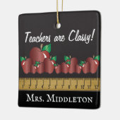 Leerkrachten zijn lesgeven - druk beide kanten af keramisch ornament (Links)