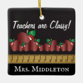 Leerkrachten zijn lesgeven - druk beide kanten af keramisch ornament (Voorkant)