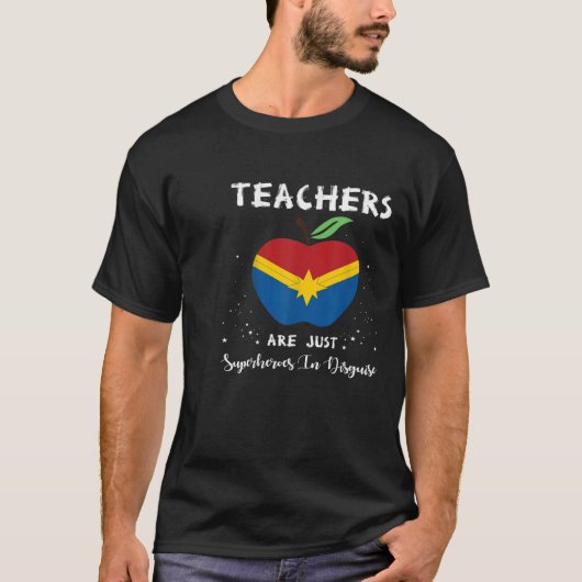 Leerkrachten zijn slechts superhelden in de strijd t-shirt (Voorkant)