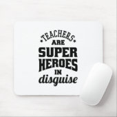 Leerkrachten zijn superhelden in onrust muismat (Met muis)