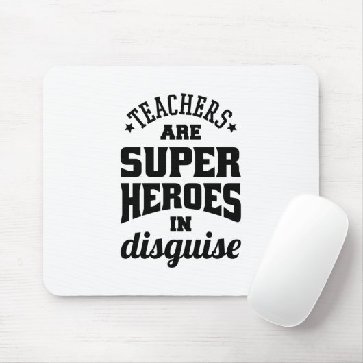 Leerkrachten zijn superhelden in onrust muismat (Met muis)