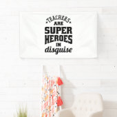 Leerkrachten zijn superhelden in onrust spandoek (Insitu)