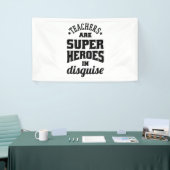 Leerkrachten zijn superhelden in onrust spandoek (Beurs)