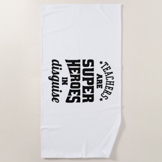 Leerkrachten zijn superhelden in onrust strandlaken (Voorkant)