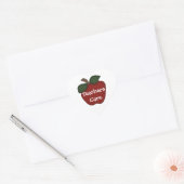 Leerkrachten Zorgvuldige Apple Heart Sticker (Envelop)