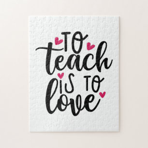 Leerkunst om te leren is liefde legpuzzel