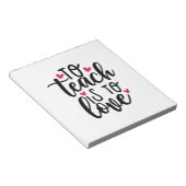 Leerkunst om te leren is liefde notitieblok (Schuin)