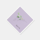 Leerlavendel met de hand getrokken Waterverf Servet (Hoek)