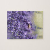 Leerlavender met bijen Paarse Floral Legpuzzel (Horizontaal)