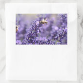 Leerlavender met bijen Paarse Floral Rechthoekige Sticker (Tas)