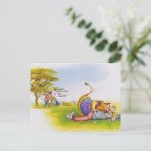 Leerleeuw Briefkaart (Staand voorkant)