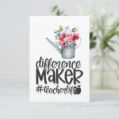 Leerlenverschil maker bedankkaart (Staand voorkant)