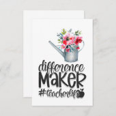 Leerlenverschil maker bedankkaart (Voorkant / Achterkant)