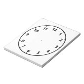 Leerleraar blanco klok loopbaan notitieblok (Linkerzijde)