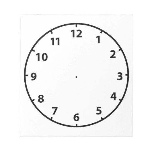 Leerleraar blanco klok loopbaan notitieblok (Voorkant)