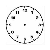 Leerleraar blanco klok loopbaan rubberstempel (Afrduk)