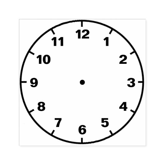 Leerleraar blanco klok loopbaan rubberstempel (Afrduk)