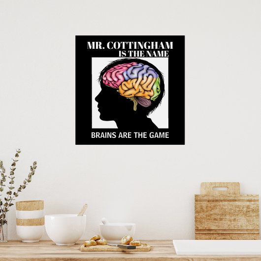 Leerleraar Brain Poster (Keuken)