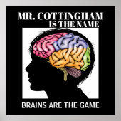 Leerleraar Brain Poster (Voorkant)