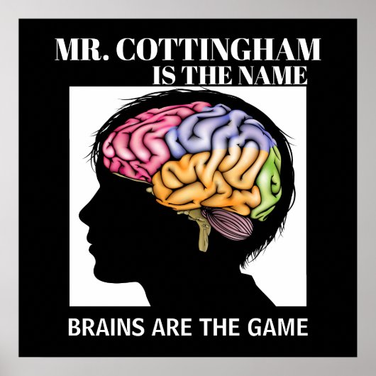 Leerleraar Brain Poster (Voorkant)