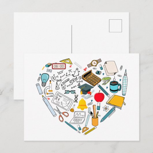 Leerleraar docent professor snijkunst briefkaart (Voorkant / Achterkant)