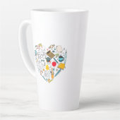 Leerleraar docent professor snijkunst latte mok (Linkerhoek)