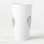 Leerleraar docent professor snijkunst latte mok (Voorkant)