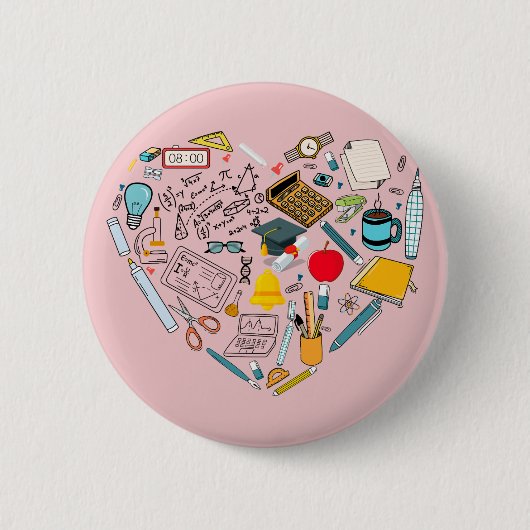 Leerleraar docent professor snijkunst ronde button 5,7 cm (Voorkant)