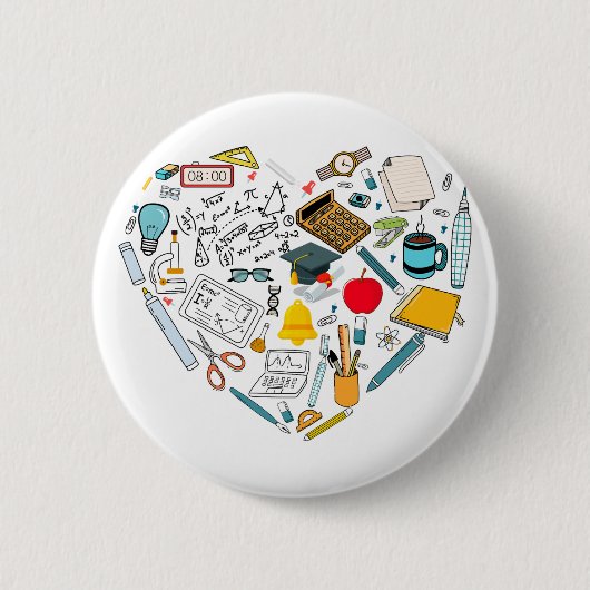 Leerleraar docent professor snijkunst ronde button 5,7 cm (Voorkant)