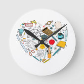 Leerleraar docent professor snijkunst ronde klok (Voorkant)