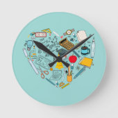 Leerleraar docent professor snijkunst ronde klok (Voorkant)