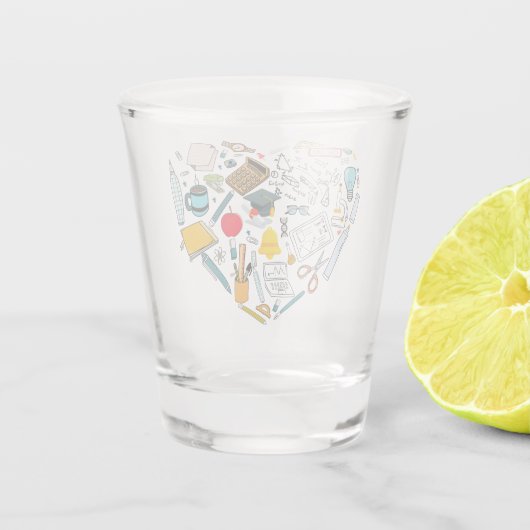 Leerleraar docent professor snijkunst shot glas (Achterkant)