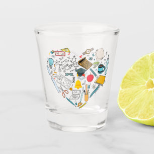 Leerleraar docent professor snijkunst shot glas