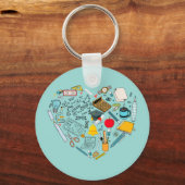 Leerleraar docent professor snijkunst sleutelhanger (Achterkant)