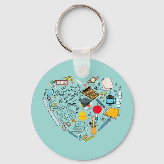 Leerleraar docent professor snijkunst sleutelhanger (Achterkant)