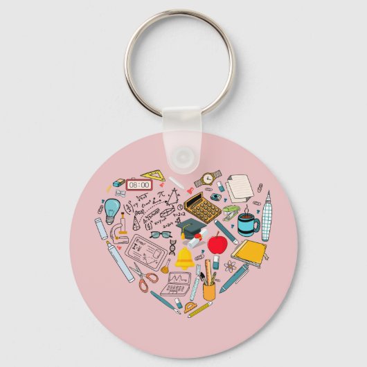 Leerleraar docent professor snijkunst sleutelhanger (Voorkant)