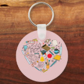 Leerleraar docent professor snijkunst sleutelhanger (Voorkant)